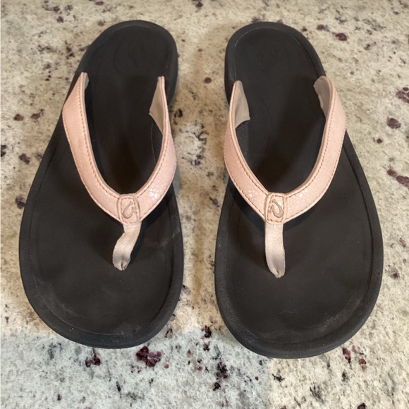 Olukai Kulapa Kai Flip Flop Beach Sandals Pale Pink Size 9 - Picture 2 of 10